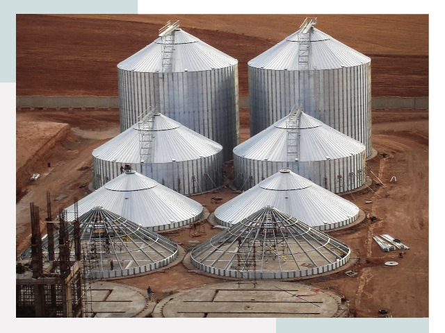 Строительство зерновых силосов в Реже