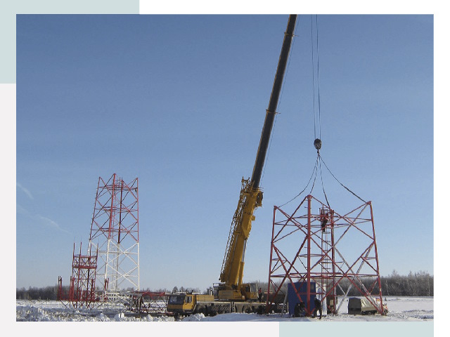 Монтаж вышек связи в Реже