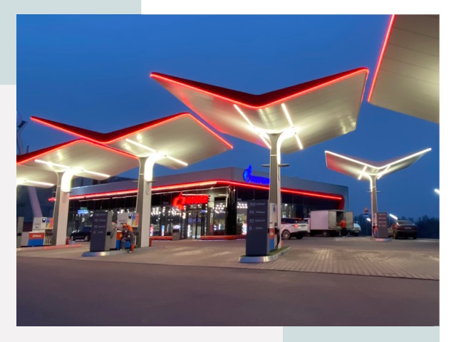 Навесы для АЗС в Реже