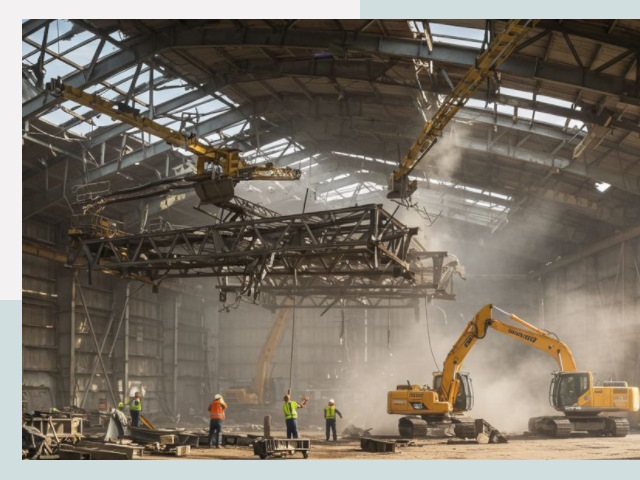 Демонтаж ангаров в Реже от 657 руб. за м²