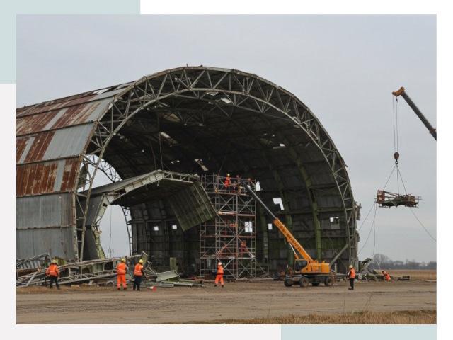 Демонтаж ангаров в Реже